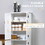 HOMCOM 48.5" Farmhouse Kitchen Pantry, Floor Storage Cabinet, Cupboard Organizer, White