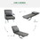 HOMCOM Single Person Folding 5 Position Convertible Sofa Bed Sleeper Chair Chaise Lounge Couch w/Pillow & Steel Frame, Dark Grey
