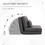 HOMCOM 2-in-1 Floor Lazy Sofa with 5 Position Adjustable Backrest, Dark Gray