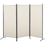 HOMCOM 6' 3 Panel Room Divider, Indoor Privacy Screen for Home, Beige W2225P173944