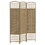 HOMCOM 3 Panel Room Divider, Folding Screen, 5.6', Natural