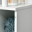 kleankin Tall Bathroom Storage Cabinet, Freestanding Linen Tower with 2 Open Shelves and 2 Door Cabinets, White