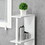 kleankin Tall Bathroom Storage Cabinet, Freestanding Linen Tower with 2 Open Shelves and 2 Door Cabinets, White