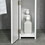 kleankin Tall Bathroom Storage Cabinet, Freestanding Linen Tower with 2 Open Shelves and 2 Door Cabinets, White