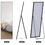 HOMCOM Full Length Glass Mirror, Freestanding or Wall Mounted Dress Mirror for Bedroom, Living Room, Bathroom, 19.75" x 63.5", Black