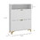 HOMCOM Shoe Storage Cabinet with 2 Drawers for 12 Pairs of Shoes, White