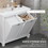 HOMCOM Tilt-Out Laundry Sorter Bathroom Cabinet, White