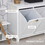 HOMCOM Tilt-Out Laundry Sorter Bathroom Cabinet, White