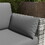 Outsunny Wicker Patio Couch, PE Rattan 3-Seat Sofa, Outdoor Furniture with Deep Seating, Cushions, Steel Frame, Gray