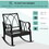 Outsunny Outdoor Wicker Rocking Chair with Padded Cushions, Aluminum Furniture Rattan Porch Rocker Chair w/ Armrest for Garden, Patio, and Backyard, Khaki