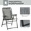 Outsunny Set of 2 Patio Folding Chairs, Outdoor Bungee Sling Chairs w/ Armrests, Portable Lawn Chairs for Camping, Garden, Pool, Beach, Backyard, Gray