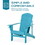 Outsunny Wooden Adirondack Chair, Outdoor Patio Lawn Chair with Cup Holder, Weather Resistant Lawn Furniture, Classic Lounge for Deck, Garden, Backyard, Fire Pit, Sky Blue