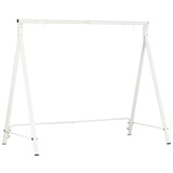 Outsunny Metal Porch Swing Stand, Heavy Duty Swing Frame, Hanging Chair Stand Only, 528 LBS Weight Capacity, for Backyard, Patio, Lawn, Playground, White