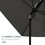 Outsunny 6.5' x 10' Rectangular Market Umbrella, Patio Outdoor Table Umbrella with Crank and Push Button Tilt, Dark Gray