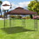 Outsunny 9.8' x 9.8' Gazebo Replacement Canopy, 2-Tier Top UV Cover for 9.84' x 9.84' Outdoor Gazebo Models 01-0153 & 100100-076, Coffee (TOP ONLY)