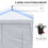 Outsunny 10' x 19.5' Pop Up Canopy Tent with Sidewalls, Height Adjustable Large Party Tent Event Shelter with Leg Weight Bags, Double Doors and Wheeled Carry Bag for Garden, Patio, White