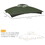 Outsunny 10' x 12' Gazebo Canopy Replacement, 2-Tier Outdoor Gazebo Cover Top Roof with Drainage Holes, (TOP ONLY), Green