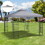 Outsunny 9.8' x 9.8' Gazebo Replacement Canopy, 2-Tier Top UV Cover for 9.84' x 9.84' Outdoor Gazebo Models 01-0153 & 100100-076, Light Gray (TOP ONLY)
