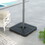 Outsunny 4 Piece Patio Cantilever Umbrella Base Weight Set, Fillable Outdoor Offset Umbrella Weights for Umbrella Stand, 175 lbs. Capacity Water or 230 lbs. Capacity Sand, Black