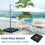 Outsunny 4 Piece Patio Cantilever Umbrella Base Weight Set, Fillable Outdoor Offset Umbrella Weights for Umbrella Stand, 175 lbs. Capacity Water or 230 lbs. Capacity Sand, Black