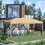 Outsunny 10' x 20' Pop Up Canopy Tent with Netting, Heavy Duty Instant Sun Shelter, Large Tents for Parties with Carry Bag for Outdoor, Garden, Patio, Beige