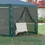 Outsunny 10' x 28' Party Tent Canopy, Outdoor Event Shelter Gazebo with 8 Removable Mesh Sidewalls, Zipper Doors, Steel Frame, Green