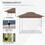 Outsunny 12' x 12' Pop Up Canopy Tent with Netting and Carry Bag, Instant Sun Shelter with 137 sq.ft Shade, Tents for Parties, Height Adjustable, for Outdoor, Garden, Patio, Khaki