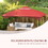 Outsunny 10' x 12' Gazebo Canopy Replacement, 2-Tier Outdoor Gazebo Cover Top Roof with Drainage Holes, (TOP ONLY), Wine Red