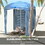 Outsunny 5.9' x 5.9' Portable Beach Umbrella, Ruffled Outdoor Cabana with Walls, Vents, Sandbags, Carry Bag, Blue & White Stripe