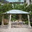 Outsunny 10' x 12' Gazebo Sidewall Set with 4 Panels, Hooks/C-Rings Included for Pergolas & Cabanas, Beige