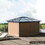 Outsunny 10' x 10' Universal Gazebo Sidewall Set with Panels, Hooks and C-Rings Included for Pergolas and Cabanas, Brown