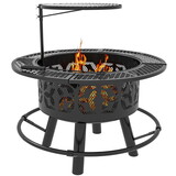 Outsunny 2-in-1 Fire Pit, BBQ Grill, 33