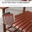Outsunny Outdoor Rocking Chair Set of 2 with Side Table, Patio Wooden Rocking Chair with Smooth Armrests, High Back for Garden, Balcony, Porch, Supports Up to 352 lbs., Wine Red