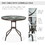 Outsunny 6 Piece Patio Dining Set for 4 with Umbrella, Outdoor Table and Chairs with 4 Folding Dining Chairs & Round Glass Table for Garden, Backyard and Poolside, Gray