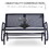 Outsunny 2-Person Outdoor Glider Bench, Patio Double Swing Rocking Chair Loveseat w/ Powder Coated Steel Frame for Backyard Garden Porch, Black