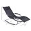 Outsunny Zero Gravity Rocking Chair Outdoor Chaise Lounge Chair Recliner Rocker with Detachable Pillow and Durable Weather-Fighting Fabric for Patio, Deck, Pool, Black