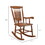 Outsunny Outdoor Wood Rocking Chair, 350 lbs. Porch Rocker with High Back for Garden, Patio, Balcony, Teak