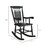 Outsunny Outdoor Wood Rocking Chair, 350 lbs. Porch Rocker with High Back for Garden, Patio, Balcony, Black