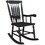 Outsunny Outdoor Wood Rocking Chair, 350 lbs. Porch Rocker with High Back for Garden, Patio, Balcony, Black