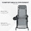 Outsunny 2 Pieces Outdoor Rocking Chairs, Foldable Reclining Zero Gravity Lounge Rocker with Pillow, Cup & Phone Holder, Combo Design with Folding Legs, Gray