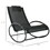 Outsunny Pool Lounger, Outdoor Rocking Lounge Chair for Sunbathing, Pool, Beach, Porch with Pillow & Cool Mesh, Sun Tanning Rocker, Black
