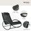 Outsunny Pool Lounger, Outdoor Rocking Lounge Chair for Sunbathing, Pool, Beach, Porch with Pillow & Cool Mesh, Sun Tanning Rocker, Black