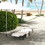 Outsunny Folding Chaise Lounge with 4-level Reclining Back, Outdoor Tanning Chair with Cushion, Outdoor Lounge Chair with Breathable Mesh Fabric, Side Pocket, Headrest, Beige