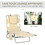 Outsunny Folding Beach Lounge Chair with Face Hole and Arm Slots, 5-level Adjustable Sun Lounger Tanning Chair with Pillow for Patio, Garden, Beach, Pool, Beige