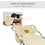 Outsunny Folding Beach Lounge Chair with Face Hole and Arm Slots, 5-level Adjustable Sun Lounger Tanning Chair with Pillow for Patio, Garden, Beach, Pool, Beige