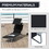 Outsunny Outdoor Lounge Chair, Adjustable Folding Chaise Lounge, Tanning Chair with Sun Shade for Beach, Camping, Hiking, Backyard, Black