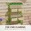 Outsunny 4 Box Raised Garden Bed with Trellis for Vine Flowers & Climbing Plants, 31.5" Tall Wall-Mounted Wood Planter Box Set with Adjustable Height, Drainage Hole, Natural