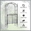 Outsunny 84" Garden Arch Arbor with Gate, Metal Arch Trellis, Garden Archway for Climbing Vines, Wedding Ceremony Decoration, Flourishes & Arrow Tips, Black
