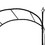Outsunny 84" Garden Arch Arbor with Gate, Metal Arch Trellis, Garden Archway for Climbing Vines, Wedding Ceremony Decoration, Flourishes & Arrow Tips, Black