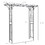 Outsunny 82" Decorative Metal Garden Trellis Arch with Durable Steel Tubing & Elegant Scrollwork, Perfect for Weddings